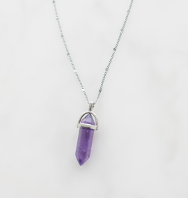 Purple gemstone necklace